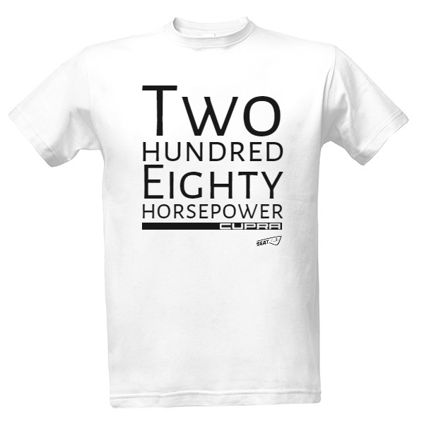 Tričko s potiskem CUPRA: 280 koní