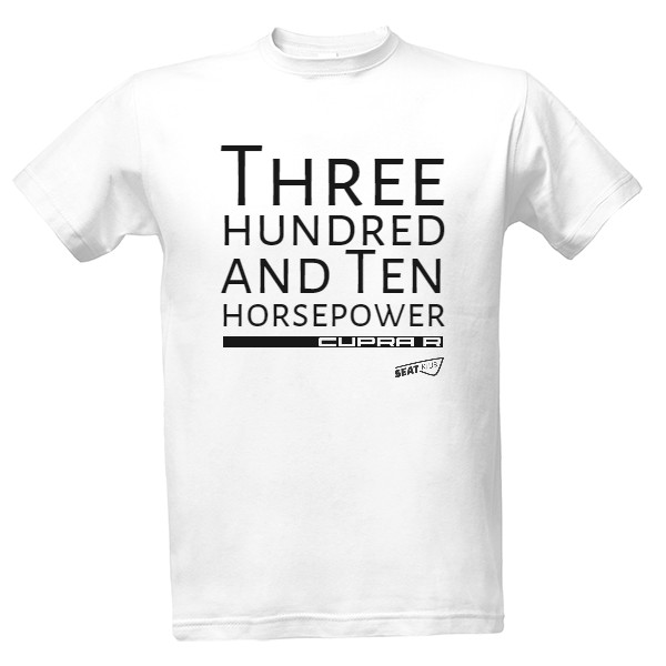 Tričko s potiskem CUPRA R: 310 koní