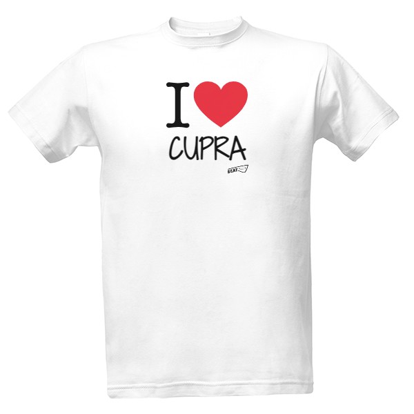 Tričko s potiskem I love CUPRA