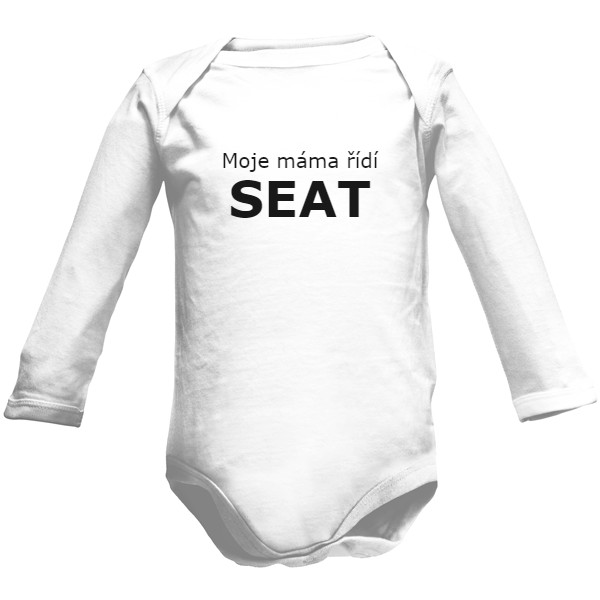 Dětské body Long  s potiskem Moje máma řídí SEAT
