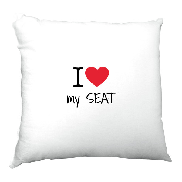 Polštář saténový s potiskem I love my SEAT