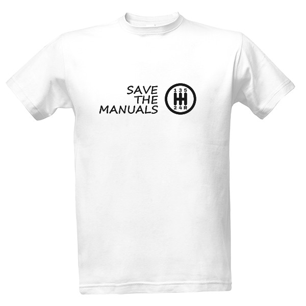 Tričko s potiskem Save the manuals